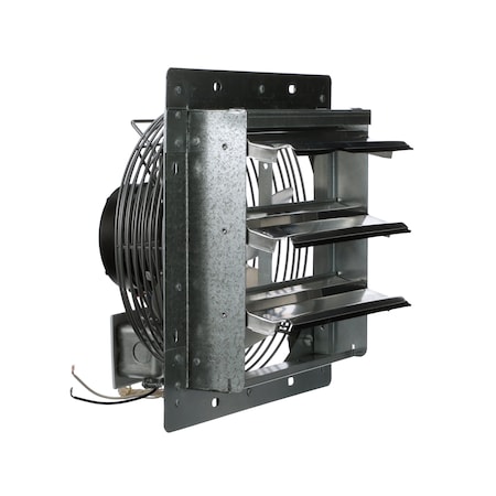 Tpi Exhaust Fan, 10" TEAO Motor, 120V, With Shutter, 1/12HP, 3-Speed, Gray CE 10-DS